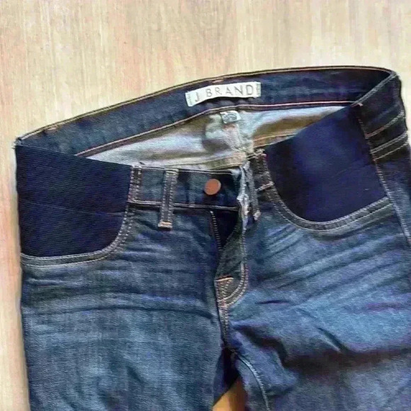 J BRAND MAMA J SIDE PANEL SUPER SKINNY MATERNITY JEANS size 27 - Picture 3 of 5